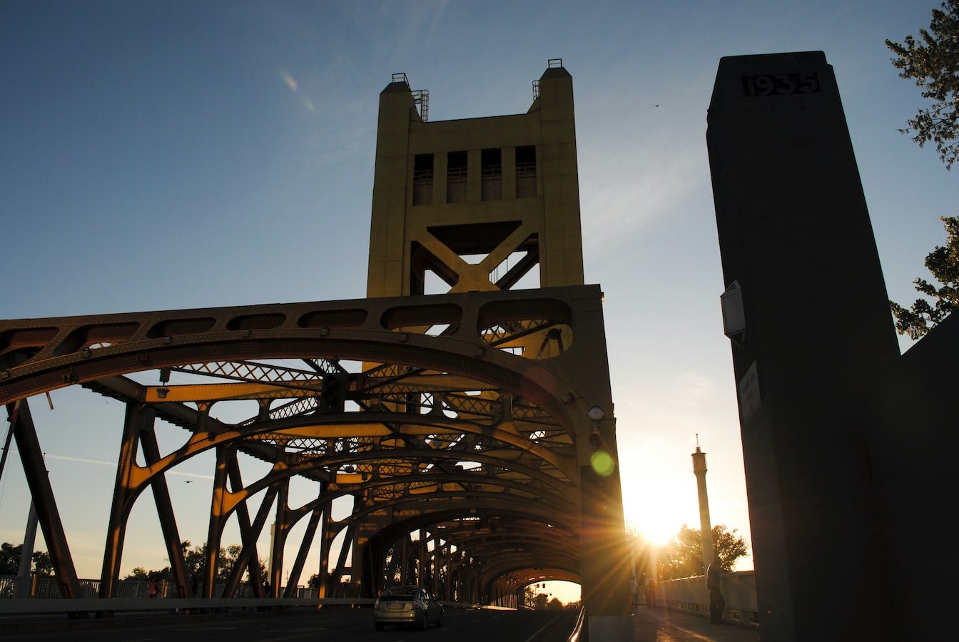 Tower Bridge in Sacramento, CA