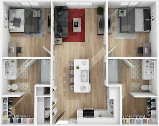 2 Bedroom Apartments