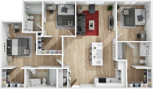 3 Bedroom Apartments