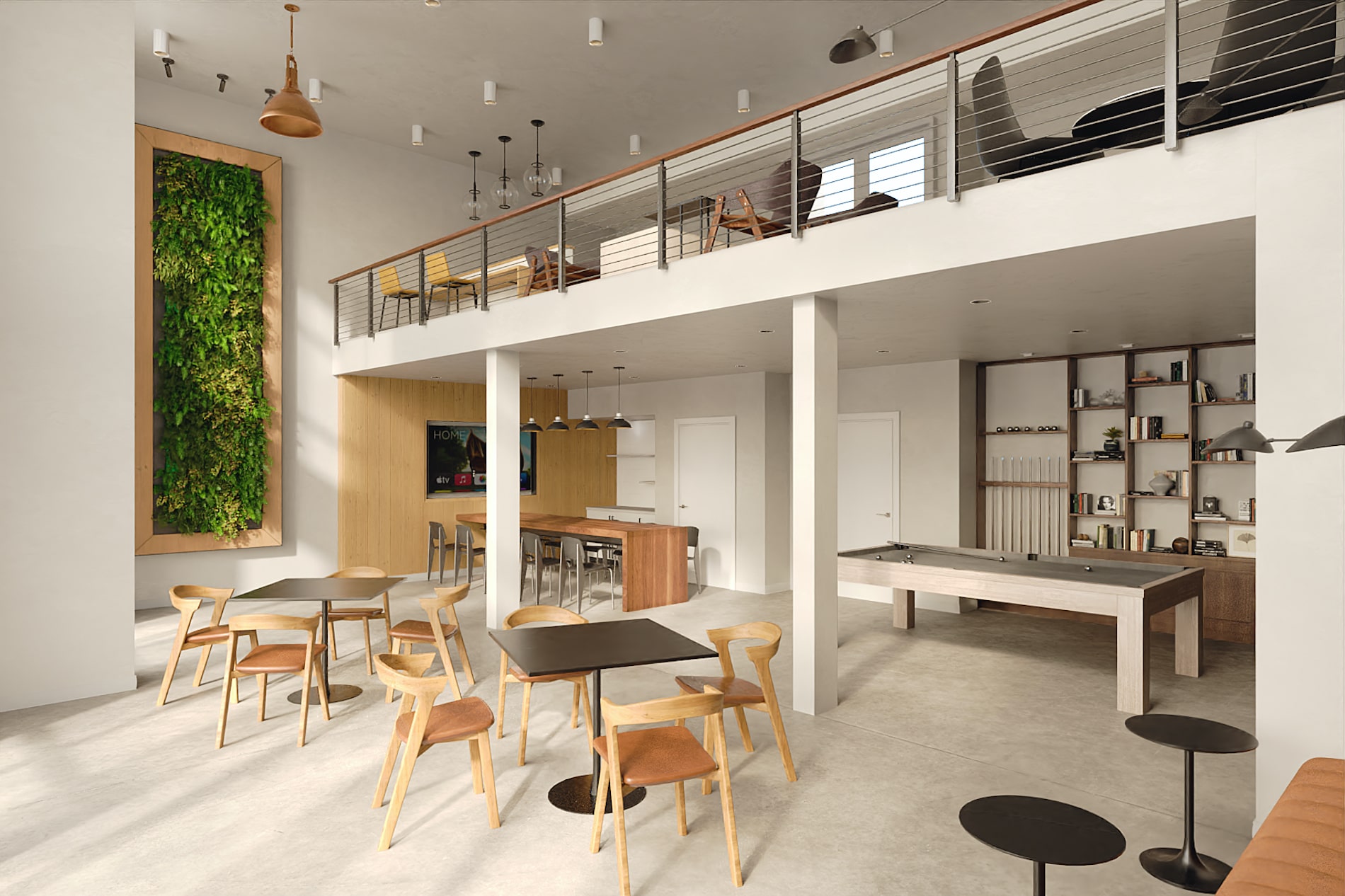 Two-Story Resident Lounge at 805 Riverfront